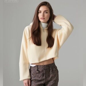 Cream Women's Jacket. Large. Soft and comfy